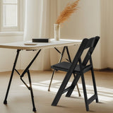 4 Pack Folding Chairs, Resin Chairs with Padded Seat, Comfortable Event Chairs Indoor Outdoor for 76751811