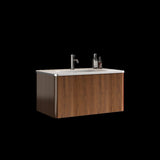 ZNTS U047-Etna30W-305 Etna 30" Striped Walnut Bathroom Vanity with White Ceramic Sink, Wall Mounted W1865128397