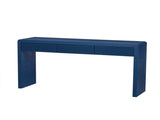 TREXM Rustic Console Table with 3 Fluted Drawers - Solid Wood Veneer Entryway Table Featuring N715P290573M