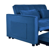 3 in 1 Convertible Sleeper Sofa Bed, Modern Pull Out Couch Bed, Adjustable Backrest, Velvet Loveseat W2121P218083