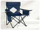 Folding Camping Chair, Heavy-Duty Metal Frame Portable Outdoor Chair with Cup Holder, Insulated 54922150