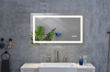 ZNTS LED Bathroom Mirror 40 "x 28" with Front and Backlight, Large Dimmable Wall Mirrors with Anti-Fog, W928P177828