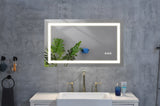 ZNTS LED Bathroom Mirror 40 "x 24" with Front and Backlight, Large Dimmable Wall Mirrors with Anti-Fog, W928P177825