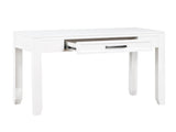 White Finish Writing Desk with Drawer Wooden Furniture 1pc B011P255285