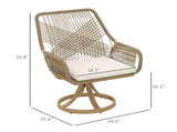 Outdoor Garden Bench Garden chair Swivel Chairs Set of 2 69125974