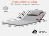 4-68&deg Upgraded Lifting System Electric Adjustable Bed Backrest with Collapsible Safety Rails, 22426119
