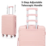 3 in 1 ABS&PC Trolley Box 20in 24in 28in Trolley Box Iron Tie Rod ABSPC Alloy Pink 16755414