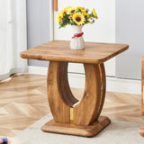 Modern Minimalist Wood Texture Sticker-Patterned MDF Square Coffee Table. Add a quiet and cozy W1512P360988