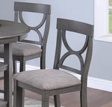 ZNTS Counter Height Dining Table w Storage Shelve 4x Chairs Padded Seat Unique Design Back 5pc Dining Set B011P145834