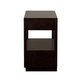 2 Drawers Nightstand with Shelf in Smoked Peppercorn Finish B016P255632