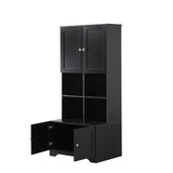 ZNTS Tall and Wide Bathroom Floor Storage Cabinet, Bathroom Storage Unit, Freestanding Cabinet with 4 18725870