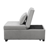 Folding Ottoman Sofa Bed Gray W2297P216470