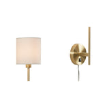 Metal Wall Sconce with Cylinder Shade, Set of 2 B03595712