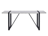 Modern Dining Table, 55 inch Kitchen Table for 4 People, Rectangular Dinner Table for Dining Room, WF312270AAG