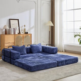 Compression Sofa,Convertible Floor Sofa Bed with Fixed-Shape Frame, Loveseats Boneless Modular 02827739