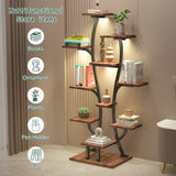 (Vase Shape) Plant Stand Indoor with Grow Lights, Indoor Plant Shelf, Metal Plant Flower Holder W2641P323267