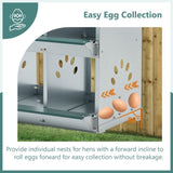 ZNTS 8 Compartment Chicken Nesting Boxes,For Laying Eggs, Metal Poultry Nest Box Wall Mount for Chickens, W1422P246453