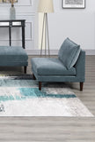 Beautiful Mineral Color Armless Chair Morgan Fabric 1pc Chair Soft Cushion Wood Legs Living Room B011P278579