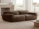 2-seater Modular Sectional Sofa Couches,Soft Fluffy Plush Fabric Bottom Anti-Slip Design,32D High W714P380147