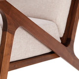 Midcentury Modern Accent Chair in Grey Fabric B353P346385