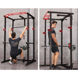 ZNTS Power Cage Squat Rack Stands Gym Equipment 1000-Pound Capacity Exercise Olympic 44896527