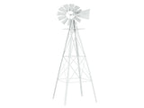 8FT Weather Resistant Yard Garden Windmill White 61519287