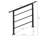 Handrails for Outdoor Steps, Wrought Iron Handrail Fits 1 or 3 Steps, 37944549