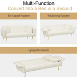 70.1 "futon sofa bed, convertible double sofa bed with folding armrests for living rooms and small W2290P147463