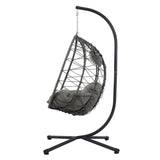 ZNTS Egg Chair Stand Indoor Outdoor Swing Chair Patio Wicker Hanging Egg Chair Hanging Basket Chair W1703P163948