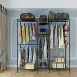 Closet Organizer Metal Garment Rack Portable Clothes Hanger Home Shelf 34688185