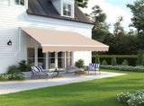 98.4"D x 117"W x 59"H retractable awning Khaki 68786834