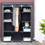 ZNTS 67" Portable Closet Organizer Wardrobe Storage Organizer with 10 Shelves Quick and Easy to Assemble 09015276