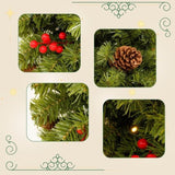 ZNTS 6ft Upside Down Hanging Quarter Tree, Christmas tree hanging from the ceiling, Xmas Tree with 300 PX307764AAF