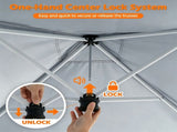 9ft x 9ft Pop Up Canopy Tent with Sidewall, UPF 50 Silver Coated Waterproof Oxford Instant Shelter, 60113406