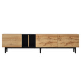 ZNTS Modern TV Stand for 80'' TV with 3 Doors, Media Console Table, Entertainment Center with Large WF302939AAP