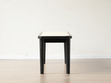 Modern Style Black Color Solid Oak Wood Dining Bench with Rattan Detail, Modern Bench for Bedroom W1283P289377