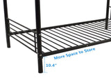 Iron Bed Bunk Bed with Ladder for Kids Twin Size Black 98932878