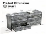 () Double-Column 6-Drawer Chest MDF Drawer Dresser with Melamine Finish 12245009
