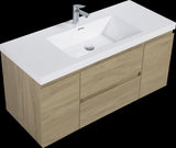 48" Floating Bathroom Vanity with Sink, Modern Wall-Mounted Bathroom Storage Vanity Cabinet with W1573P152702