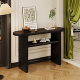 ZNTS TREXM Elegant Minimalist Console Table with Rounded Edges and Sturdy Shelf Design for Entryway, N715P195554B