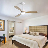 48 Inch Indoor Ceiling Fan With Light 3 Solid Wood Blades Remote Control Reversible DC Motor For W882P294918