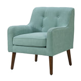 Ryder 25" Mid Century Modern Gray Woven Fabric Tufted Armchair B061128591