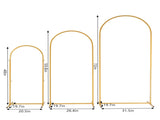 (5.9ft4.9ft3.9ft) Three-Piece Set Wedding Arc Top Iron Art Wedding Iron Arch Gold 17309543