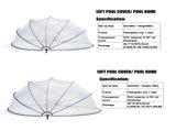 16-foot retractable pool cover, PVC film fiberglass rod pool fence, outdoor swimming pool 15735388