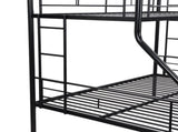 Twin Over Full with trundle Metal Bunk Bed , No Box Spring Needed, Easy Assemble W311P297436