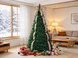 6ft Collapsible Pop Up Christmas Tree Artificial PVC Xmas Tree with Satin Ribbons & Bow Unlit 22632042