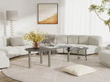 Contemporary rotatable cocktail table solid rubber wood legs, 360 degree rotating coffee table W2899P372753