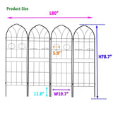 4 Pack Metal Garden Trellis 78.7" x 19.7" Rustproof Trellis for Climbing Plants Outdoor Flower 44697863