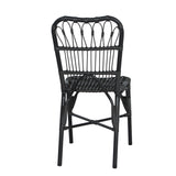 Outdoor PE Wicker Patio Dining Chairs Set of 2,Outdoor Rattan chairs for Backyard, Poolside, Garden, N762P236148G