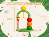 29in Cat Tree Tower with Sisal Scratcher Balls, Cute Holiday Scratching Post with Danging Ball for 67887340